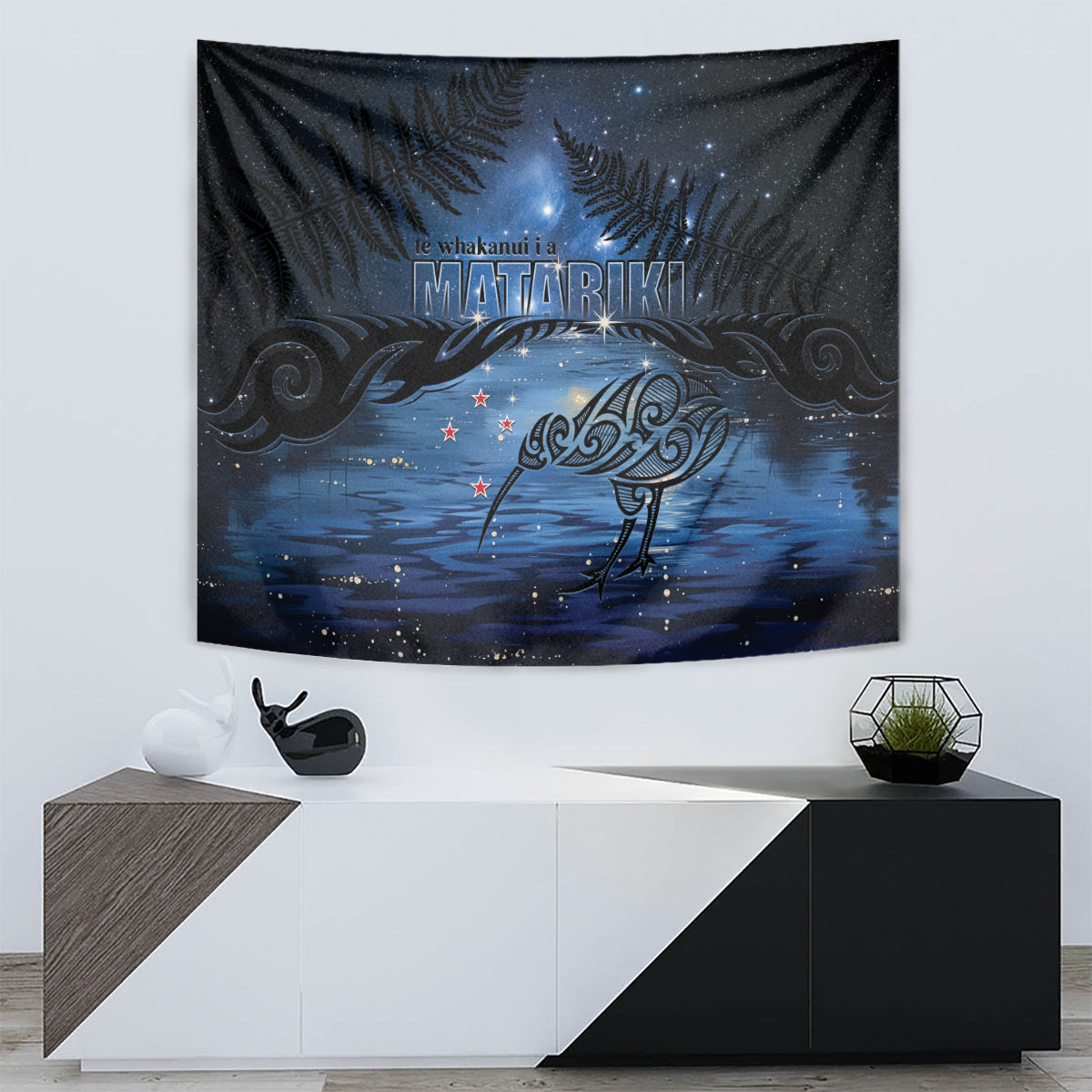 Matariki Kiwi Tapestry Silver Fern LT01 - Polynesian Pride