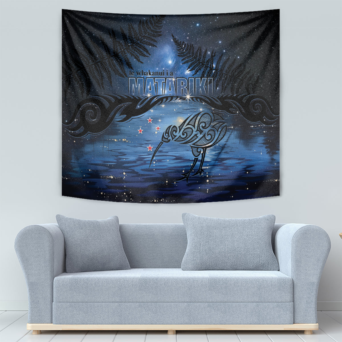 Matariki Kiwi Tapestry Silver Fern LT01 - Polynesian Pride
