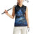 Personalised Matariki Kiwi Women Sleeveless Polo Shirt Silver Fern