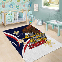 Personalized American Samoa Area Rug Amerika Samoa Bald Eagle