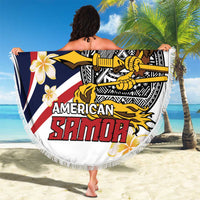 Personalized American Samoa Beach Blanket Amerika Samoa Bald Eagle