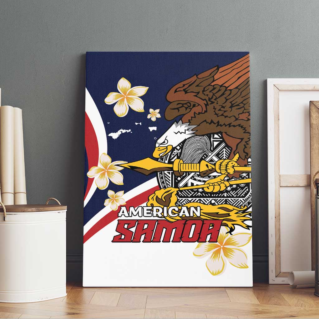 Personalized American Samoa Canvas Wall Art Amerika Samoa Bald Eagle