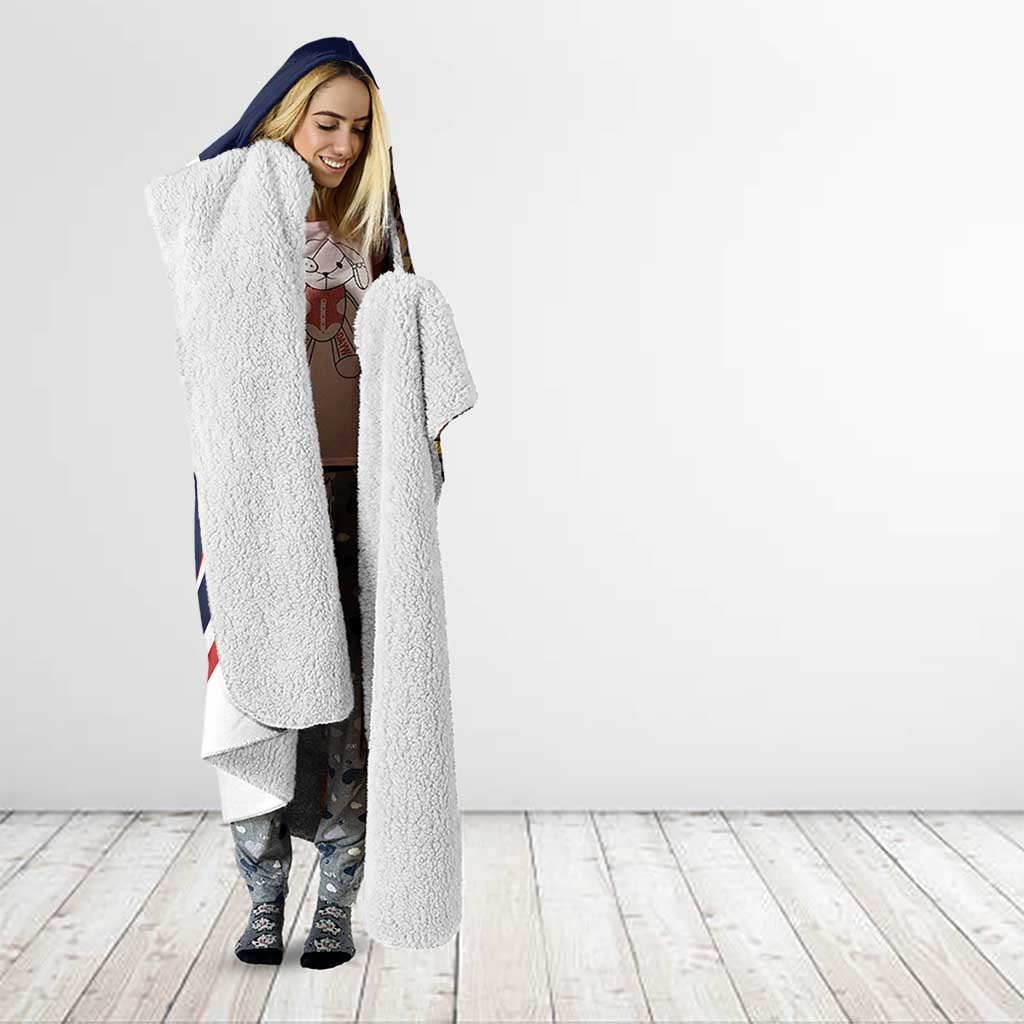 Personalized American Samoa Hooded Blanket Amerika Samoa Bald Eagle