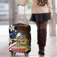 Personalized American Samoa Luggage Cover Amerika Samoa Bald Eagle