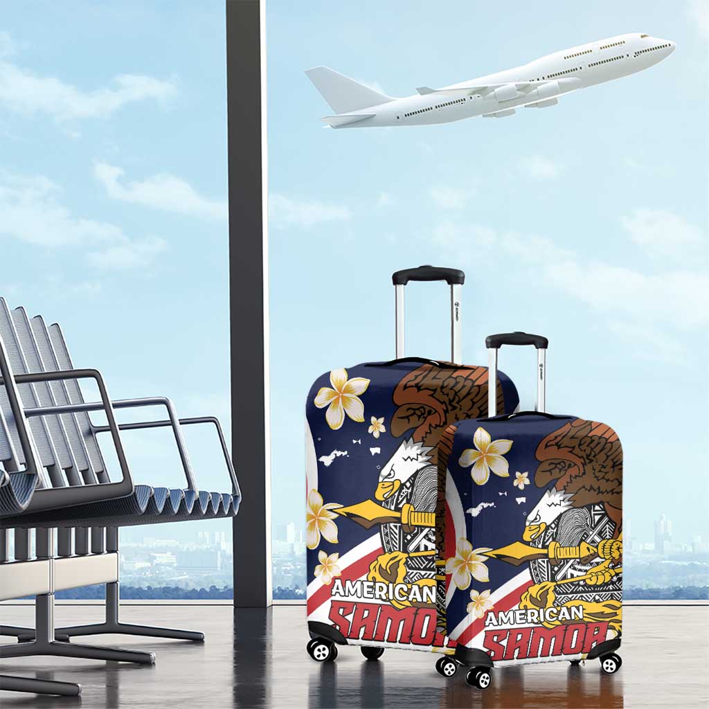 Personalized American Samoa Luggage Cover Amerika Samoa Bald Eagle