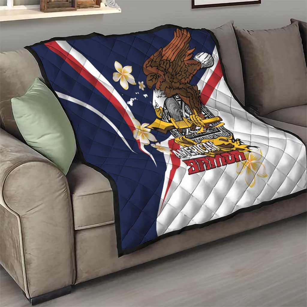 Personalized American Samoa Quilt Amerika Samoa Bald Eagle