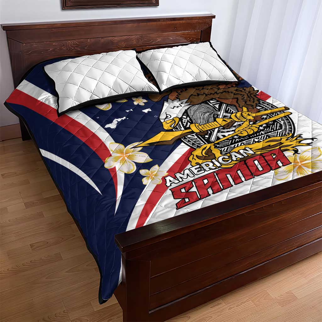 Personalized American Samoa Quilt Bed Set Amerika Samoa Bald Eagle