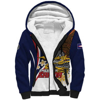 Personalized American Samoa Sherpa Hoodie Amerika Samoa Bald Eagle