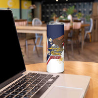 Personalized American Samoa Skinny Tumbler Amerika Samoa Bald Eagle