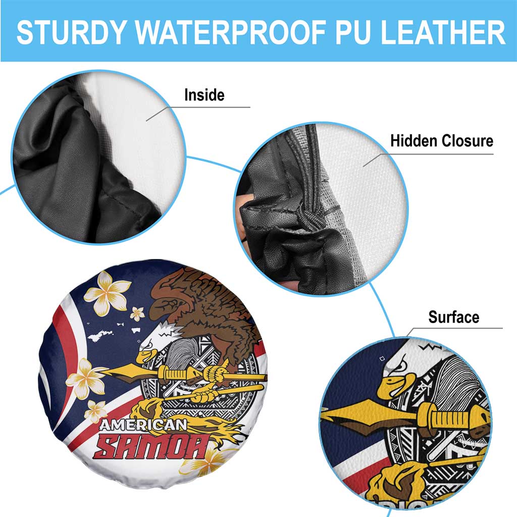 Personalized American Samoa Spare Tire Cover Amerika Samoa Bald Eagle