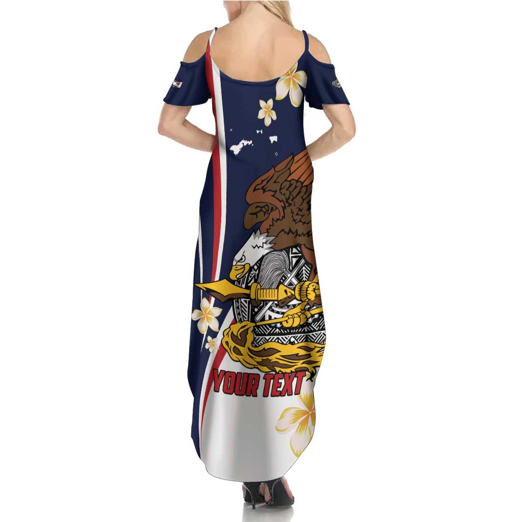 Personalized American Samoa Summer Maxi Dress Amerika Samoa Bald Eagle