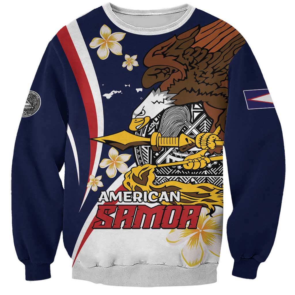 Personalized American Samoa Sweatshirt Amerika Samoa Bald Eagle