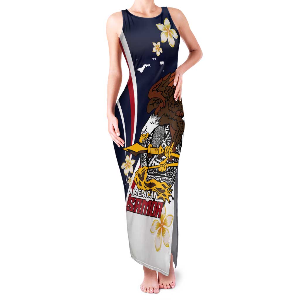 Personalized American Samoa Tank Maxi Dress Amerika Samoa Bald Eagle