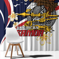 Personalized American Samoa Window Curtain Amerika Samoa Bald Eagle