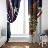 Personalized American Samoa Window Curtain Amerika Samoa Bald Eagle