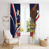 Personalized American Samoa Window Curtain Amerika Samoa Bald Eagle
