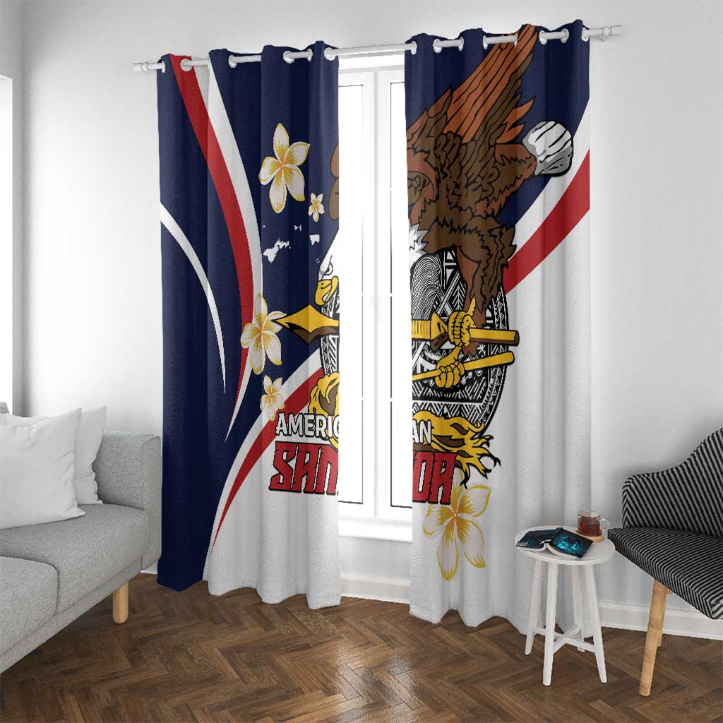 Personalized American Samoa Window Curtain Amerika Samoa Bald Eagle