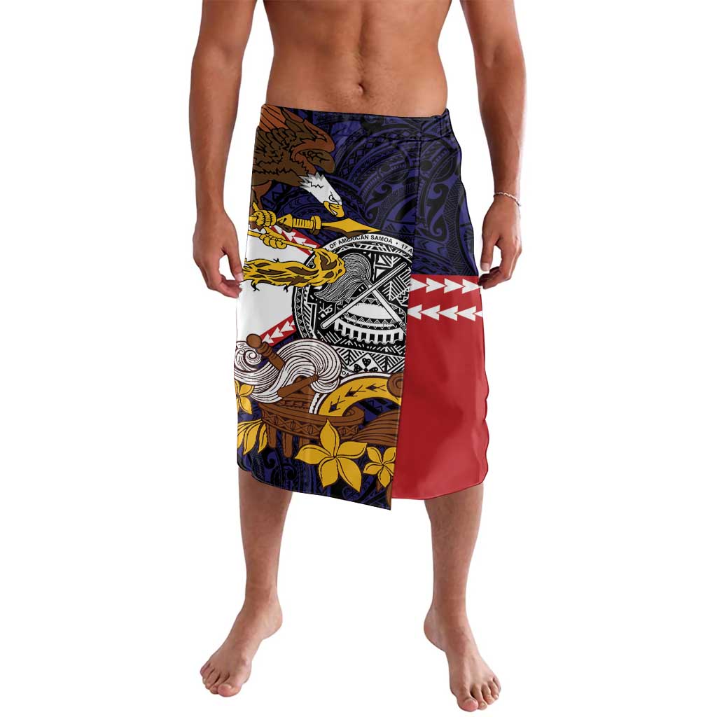 American Samoa Eagle Kava Bowl Lavalava Plumeria Polynesian Pattern