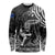 New Zealand Silver Fern Rugby Long Sleeve Shirt Maori Tiki Player With Ta Moko Tribal LT01