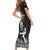 New Zealand Silver Fern Rugby Short Sleeve Bodycon Dress Maori Tiki Player With Ta Moko Tribal LT01 - Polynesian Pride