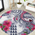 Hawaii Kakau Mix Paisley Pattern Round Carpet Polynesian Tropical Unique Style LT01 White - Polynesian Pride