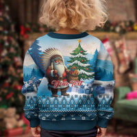 Personalized Native American Santa Claus Kid Ugly Christmas Sweater Merry Christmas 2025 LT01 - Polynesian Pride