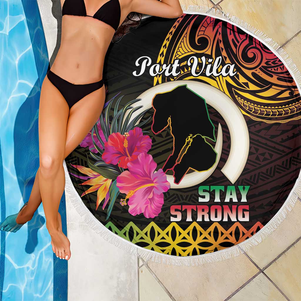 Vanuatu Port Vila Stay Strong Beach Blanket Long God Yumi Stanap LT01 - Polynesian Pride
