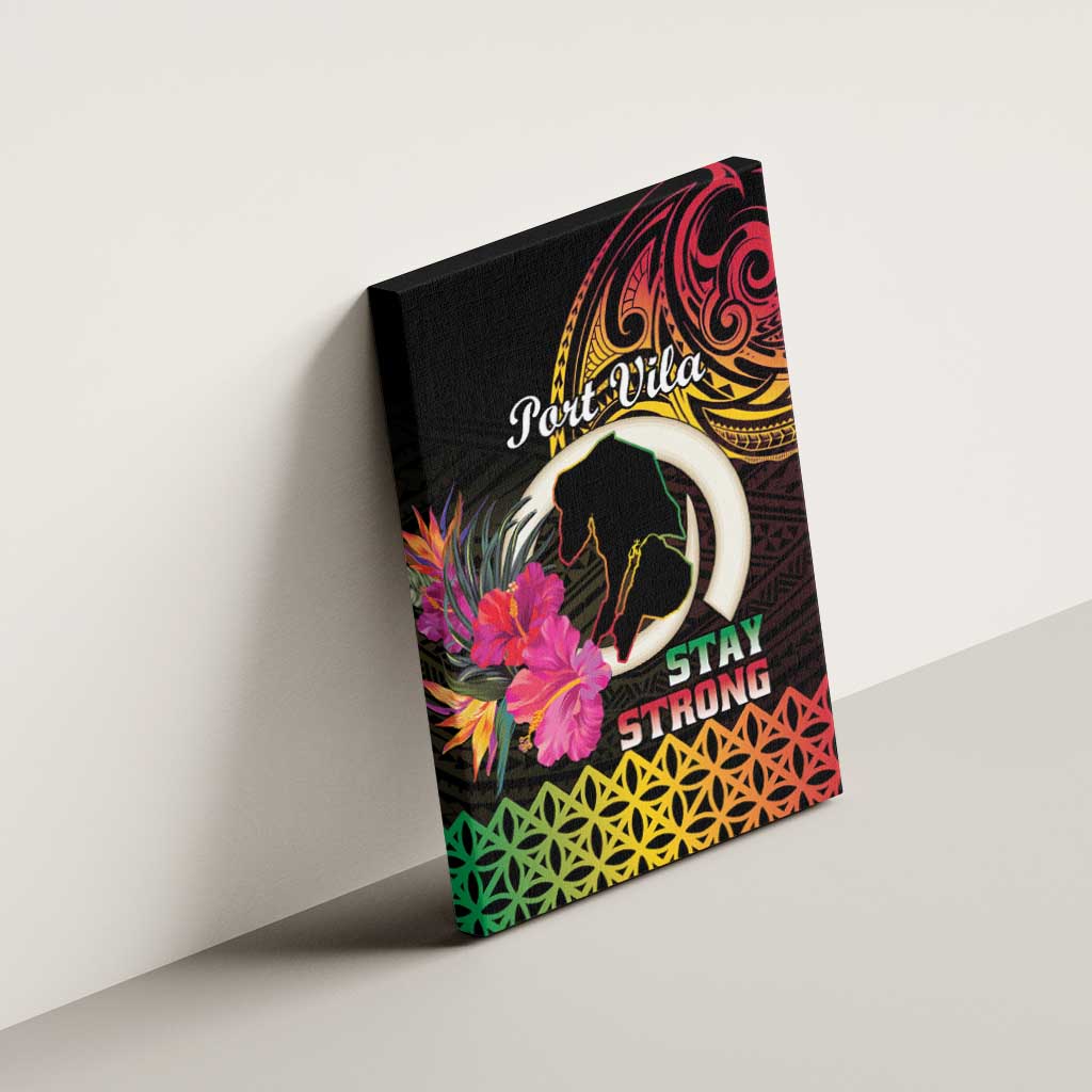 Vanuatu Port Vila Stay Strong Canvas Wall Art Long God Yumi Stanap LT01 - Polynesian Pride