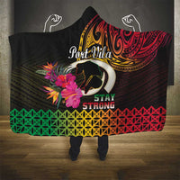 Vanuatu Port Vila Stay Strong Hooded Blanket Long God Yumi Stanap LT01 - Polynesian Pride