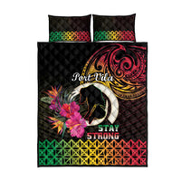 Vanuatu Port Vila Stay Strong Quilt Bed Set Long God Yumi Stanap LT01 - Polynesian Pride