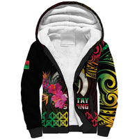 Personalised Vanuatu Port Vila Stay Strong Sherpa Hoodie Long God Yumi Stanap LT01 Unisex Black - Polynesian Pride