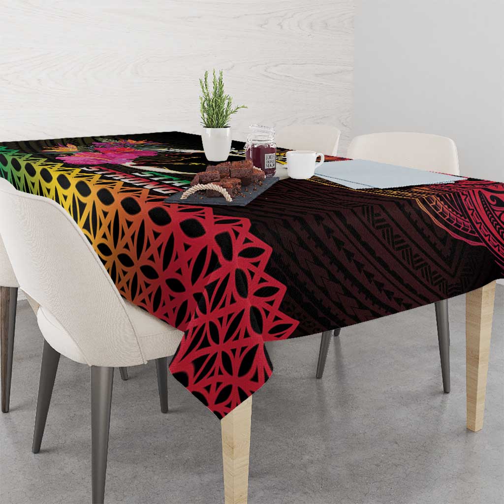 Vanuatu Port Vila Stay Strong Tablecloth Long God Yumi Stanap LT01 - Polynesian Pride