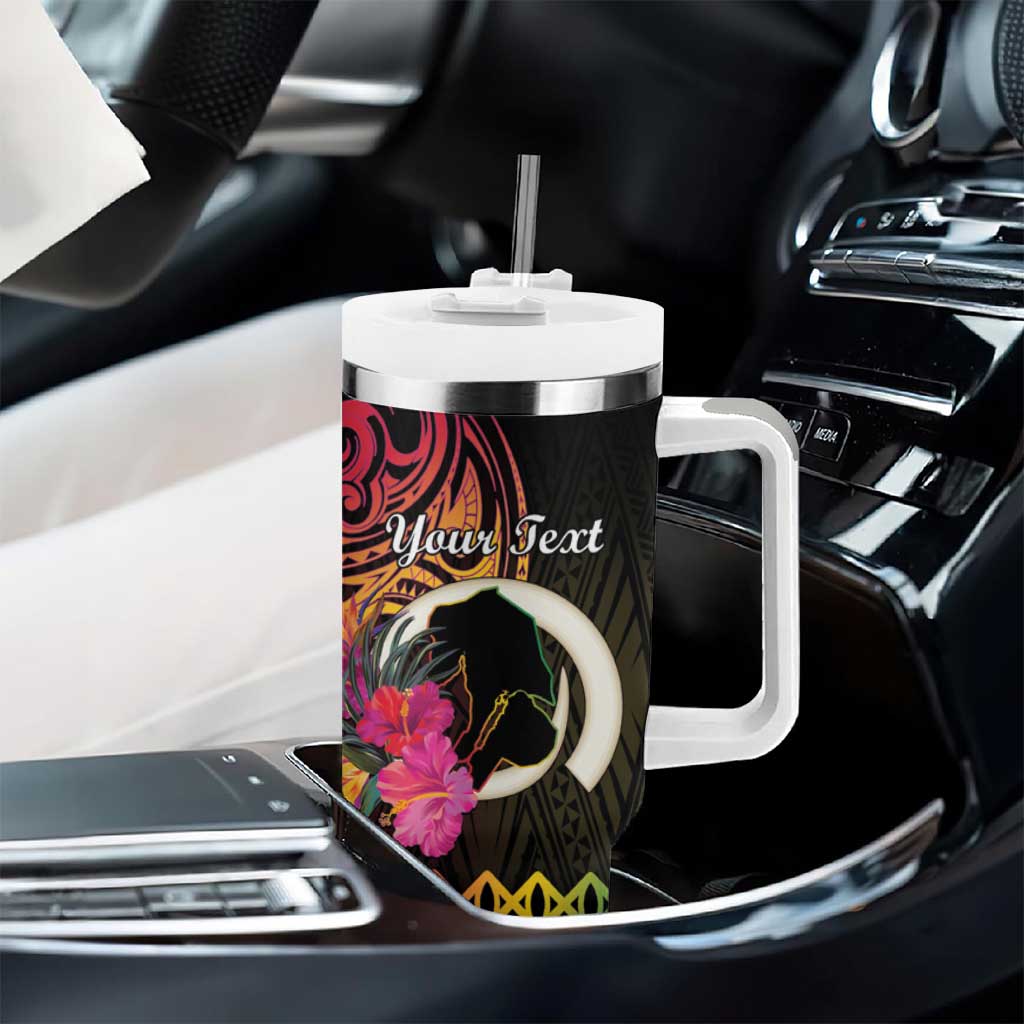 Personalised Vanuatu Port Vila Stay Strong Tumbler With Handle Long God Yumi Stanap LT01 - Polynesian Pride