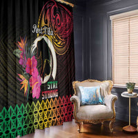 Vanuatu Port Vila Stay Strong Window Curtain Long God Yumi Stanap LT01 - Polynesian Pride