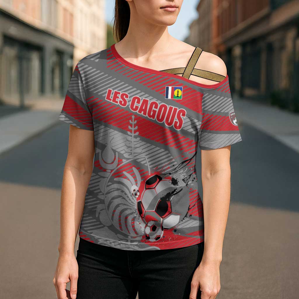 Custom Football 2026 New Caledonia Cross Shoulder Shirt Kagus Come On LT01 - Polynesian Pride