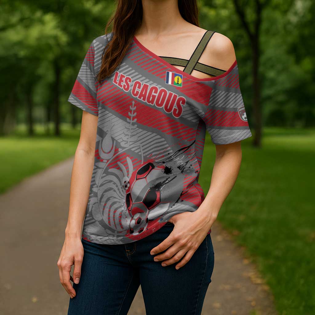 Custom Football 2026 New Caledonia Cross Shoulder Shirt Kagus Come On LT01 - Polynesian Pride