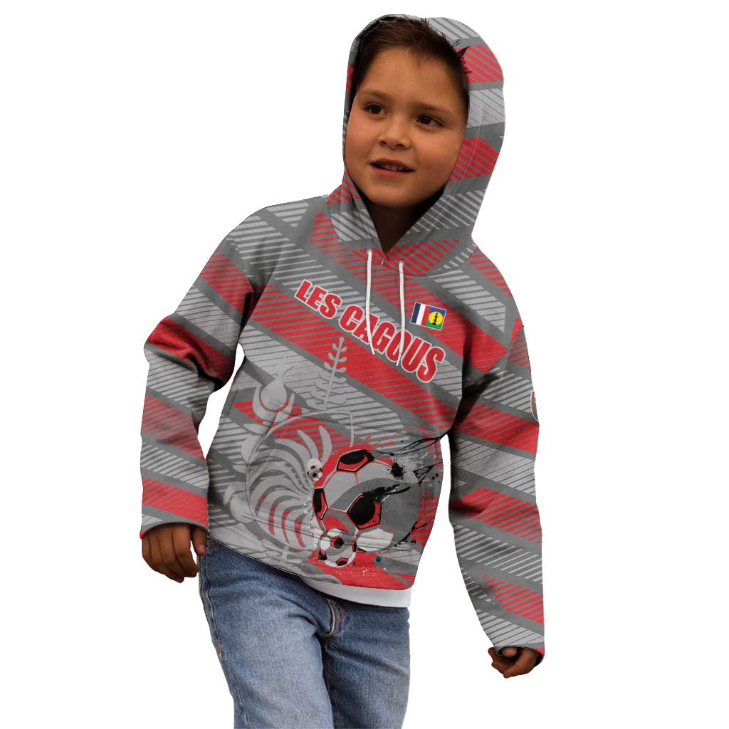 Custom Football 2026 New Caledonia Kid Hoodie Kagus Come On LT01 - Polynesian Pride