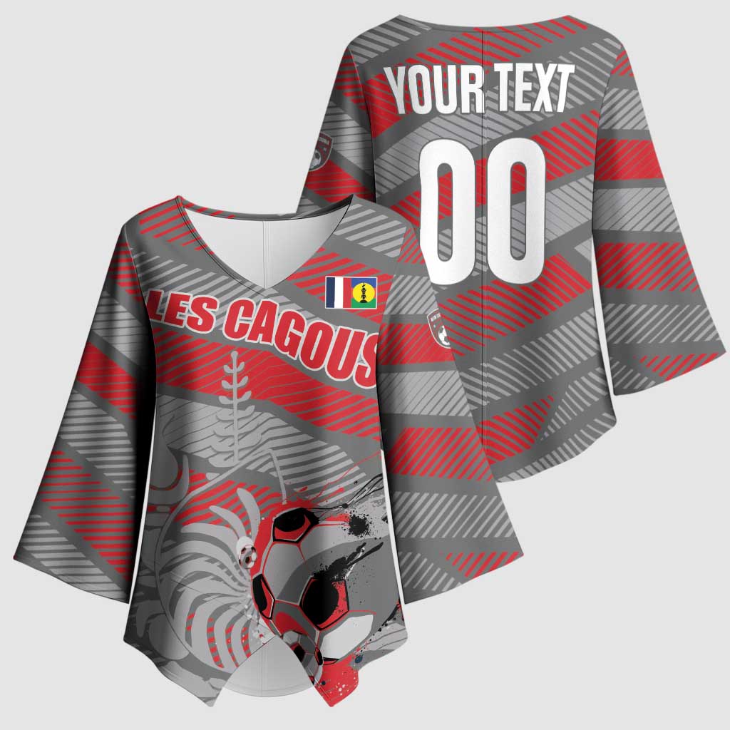 Custom Football 2026 New Caledonia Kimono Sleeve Blouse Kagus Come On LT01 - Polynesian Pride