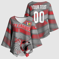 Custom Football 2026 New Caledonia Kimono Sleeve Blouse Kagus Come On LT01 - Polynesian Pride