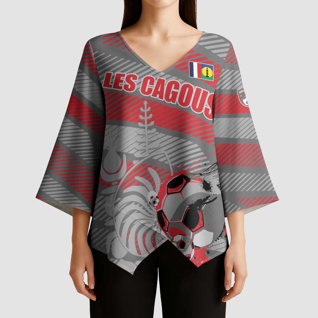 Custom Football 2026 New Caledonia Kimono Sleeve Blouse Kagus Come On LT01 - Polynesian Pride