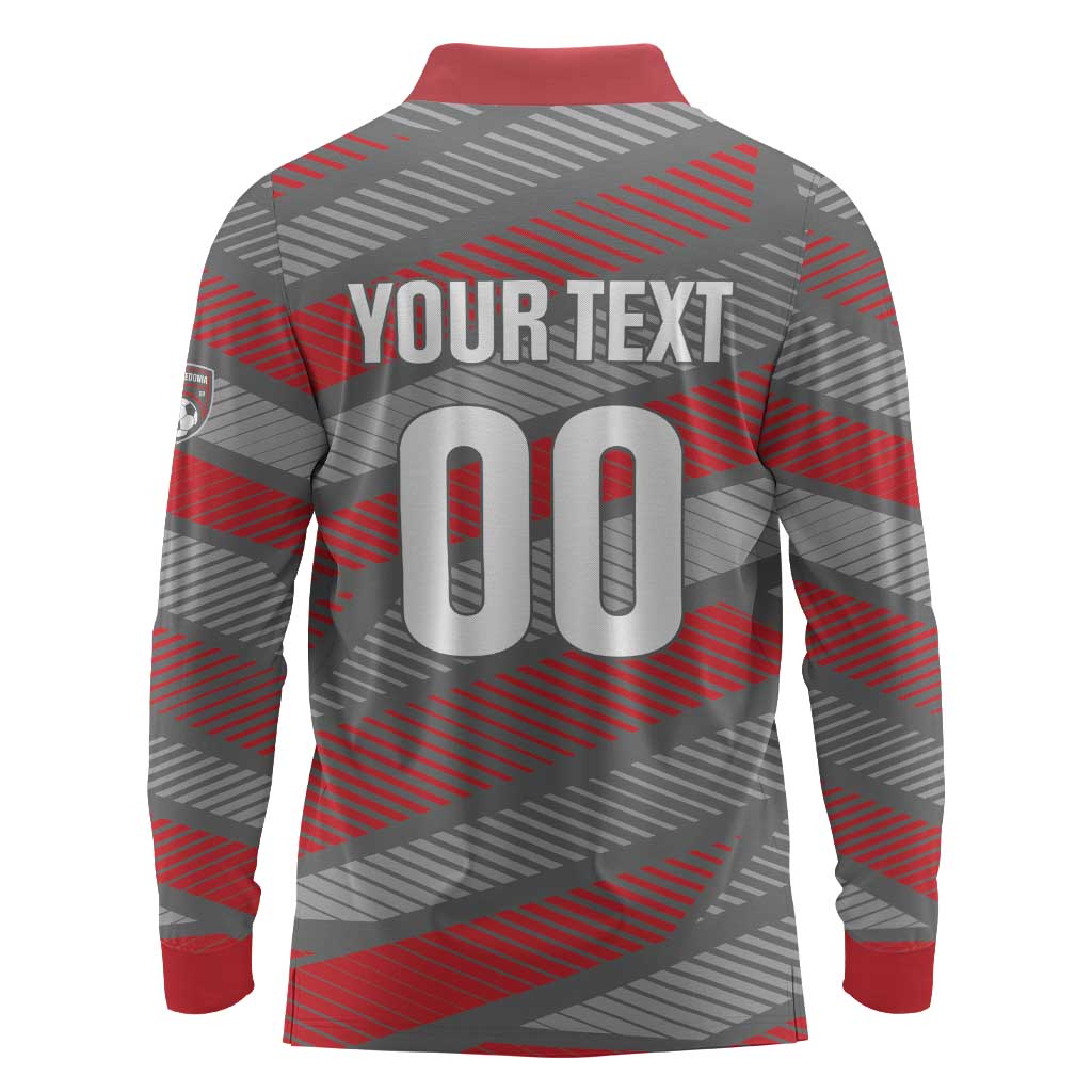 Custom Football 2026 New Caledonia Long Sleeve Polo Shirt Kagus Come On