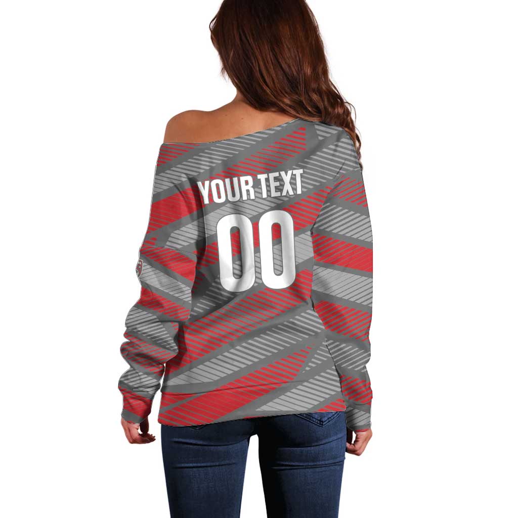 Custom Football 2026 New Caledonia Off Shoulder Sweater Kagus Come On LT01 - Polynesian Pride