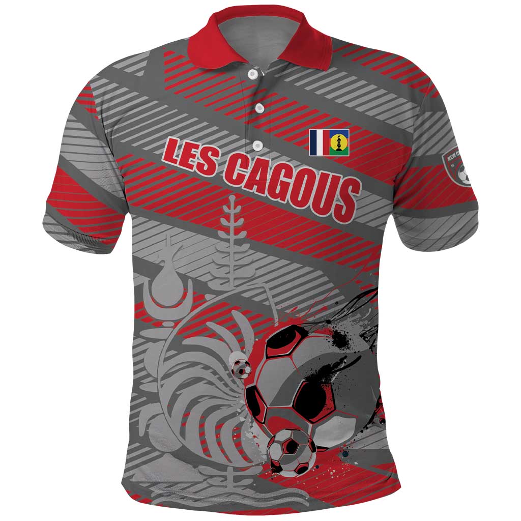 Custom Football 2026 New Caledonia Polo Shirt Kagus Come On LT01 Gray - Polynesian Pride
