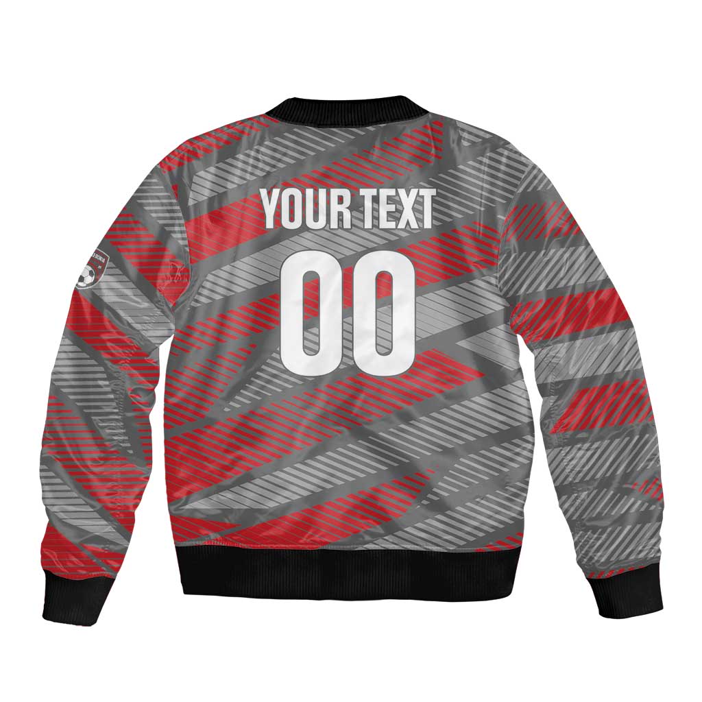 Custom Football 2026 New Caledonia Sleeve Zip Bomber Jacket Kagus Come On LT01 - Polynesian Pride