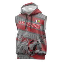 Custom Football 2026 New Caledonia Sleeveless Hoodie Kagus Come On LT01 Gray - Polynesian Pride