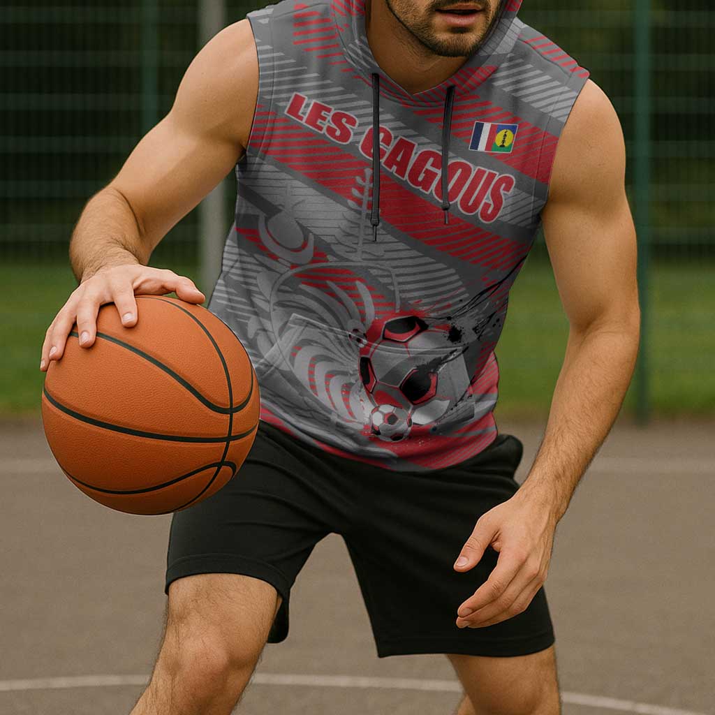 Custom Football 2026 New Caledonia Sleeveless Hoodie Kagus Come On LT01 - Polynesian Pride