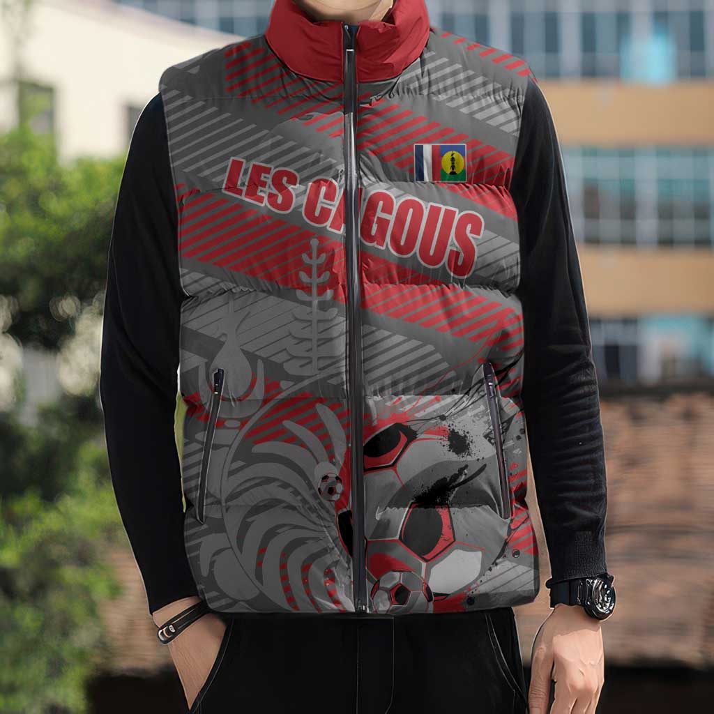 Custom Football 2026 New Caledonia Sleeveless Puffer Jacket Kagus Come On LT01 - Polynesian Pride