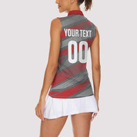 Custom Football 2026 New Caledonia Women Sleeveless Polo Shirt Kagus Come On