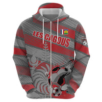 Custom Football 2026 New Caledonia Zip Hoodie Kagus Come On LT01 - Polynesian Pride