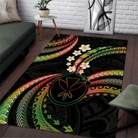 Hawaii Map Kanaka Maoli Area Rug Fantastic Frangipani Reggae
